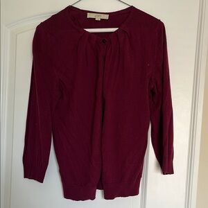 Loft Burgundy Cardigan